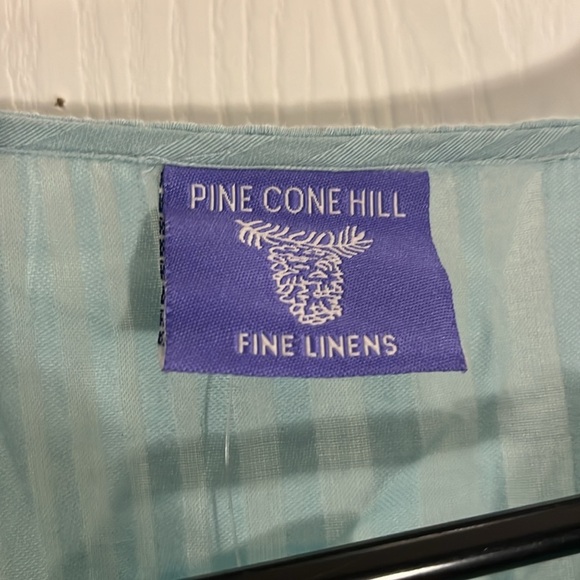 Pine Cone Hill Blue Long Sleeve V-Neck Dress (Small) - Picture 4 of 5